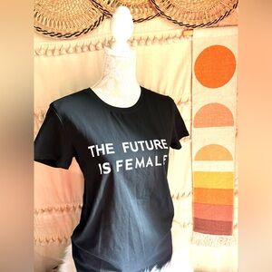 Empowering Black Tee with Bold Statement